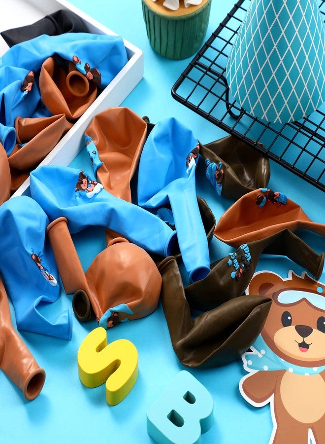 Charnoel 36 Pcs Bear Baby Balloons Latex Bear Balloons Blue Brown Baby Balloons We Can Bearly Wait Balloons Party Decorations for Memorable Baby Shower Gender Reveal, Birthday Party Supplies - Image 3